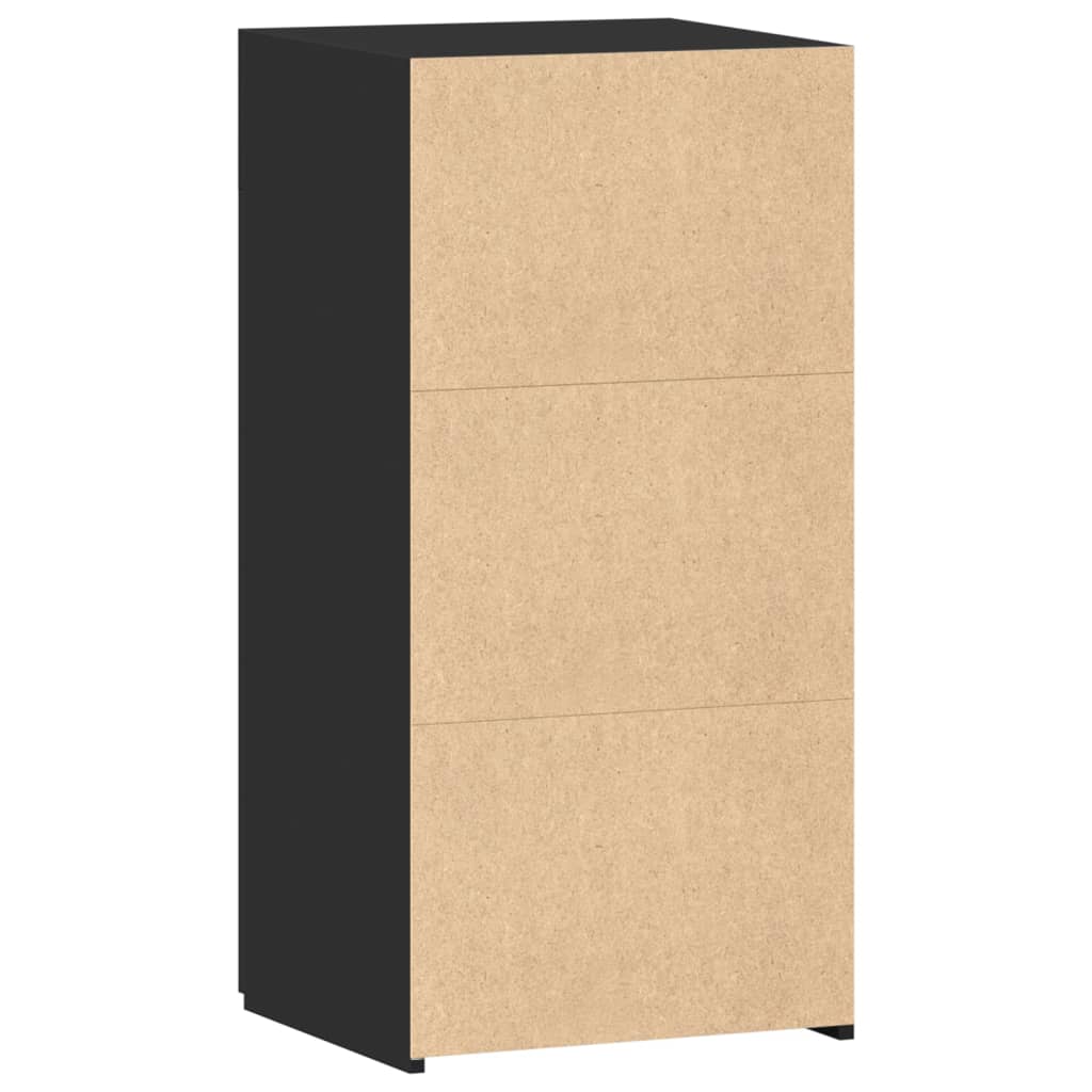 Dulap, negru, 45x42,5x93 cm, lemn prelucrat