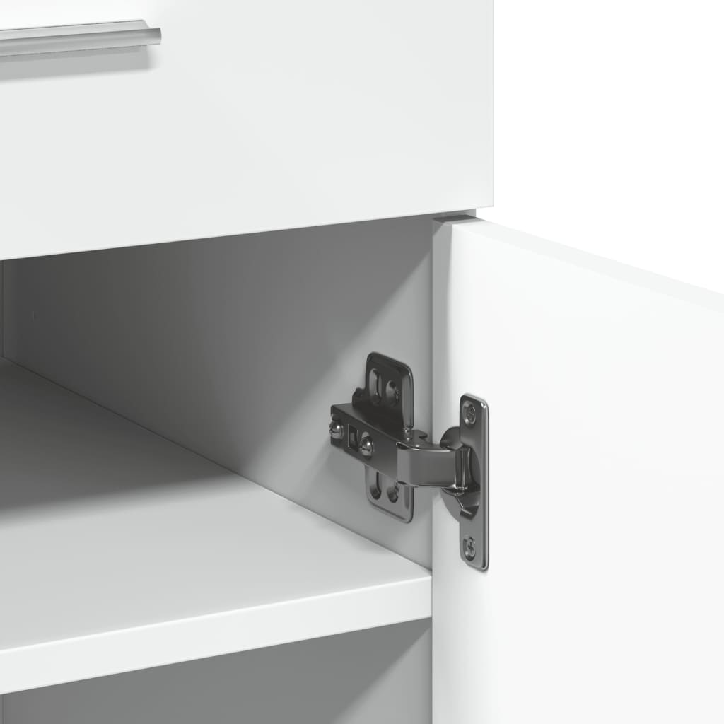 Dulap, alb, 80x42,5x93 cm, lemn prelucrat