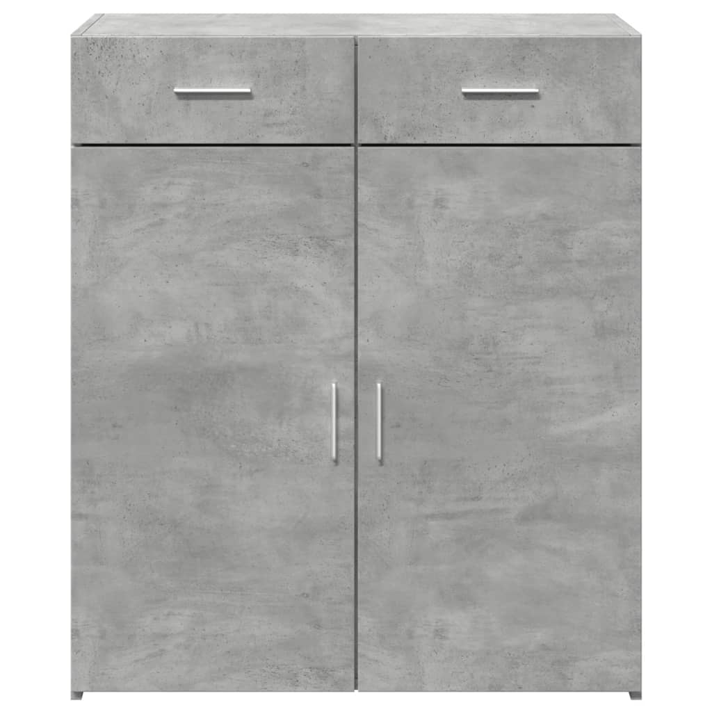 Dulap, gri beton, 80x42,5x93 cm, lemn prelucrat