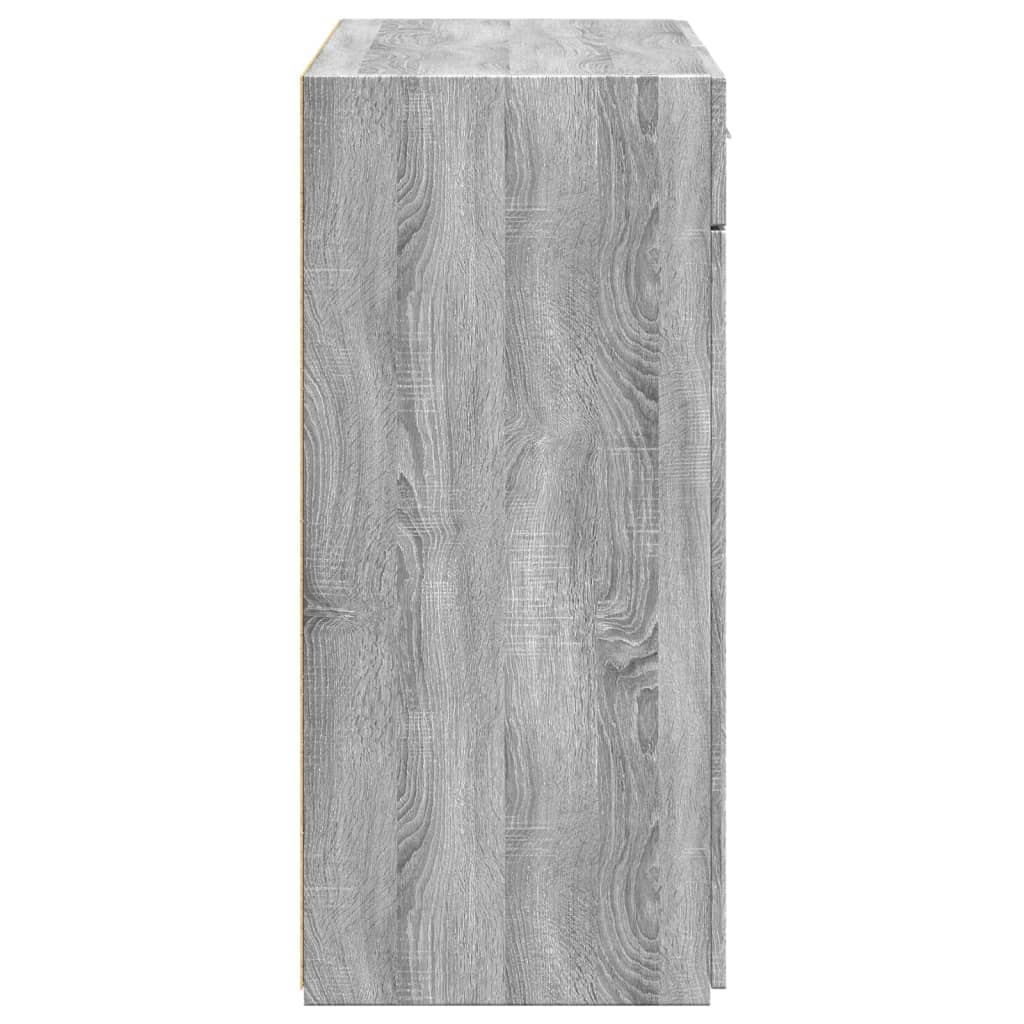 Dulap, sonoma gri, 80x42,5x93 cm, lemn prelucrat