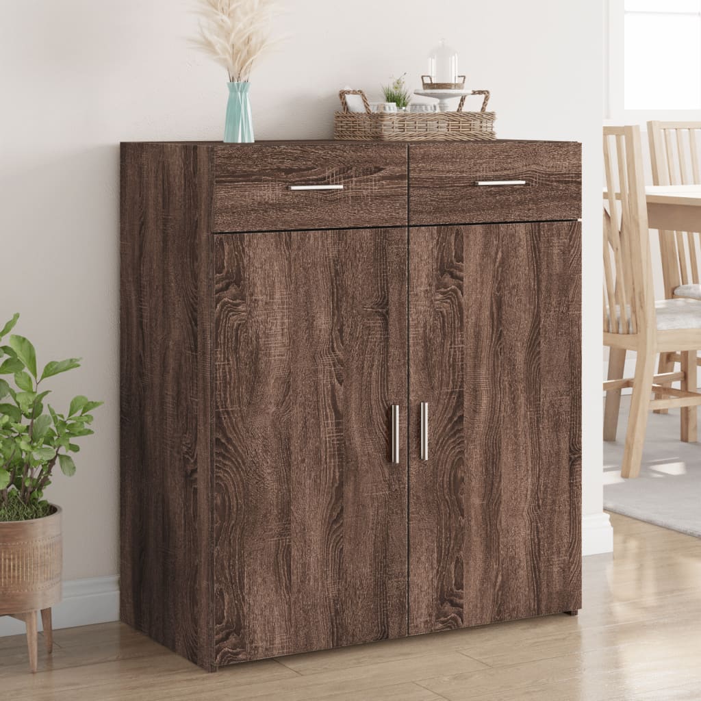 Dulap, stejar maro, 80x42,5x93 cm, lemn prelucrat