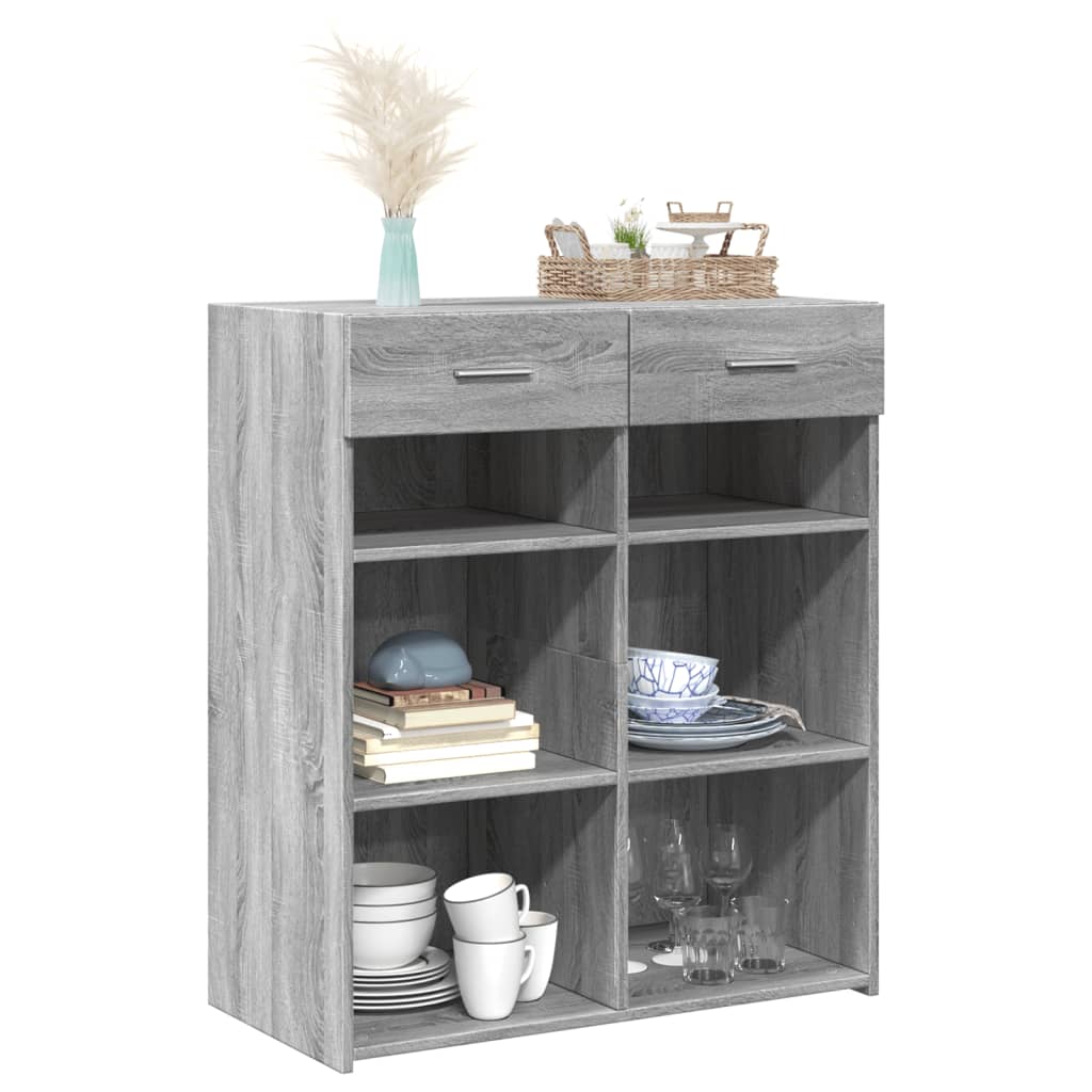 Dulap, sonoma gri, 80x42,5x93 cm, lemn prelucrat