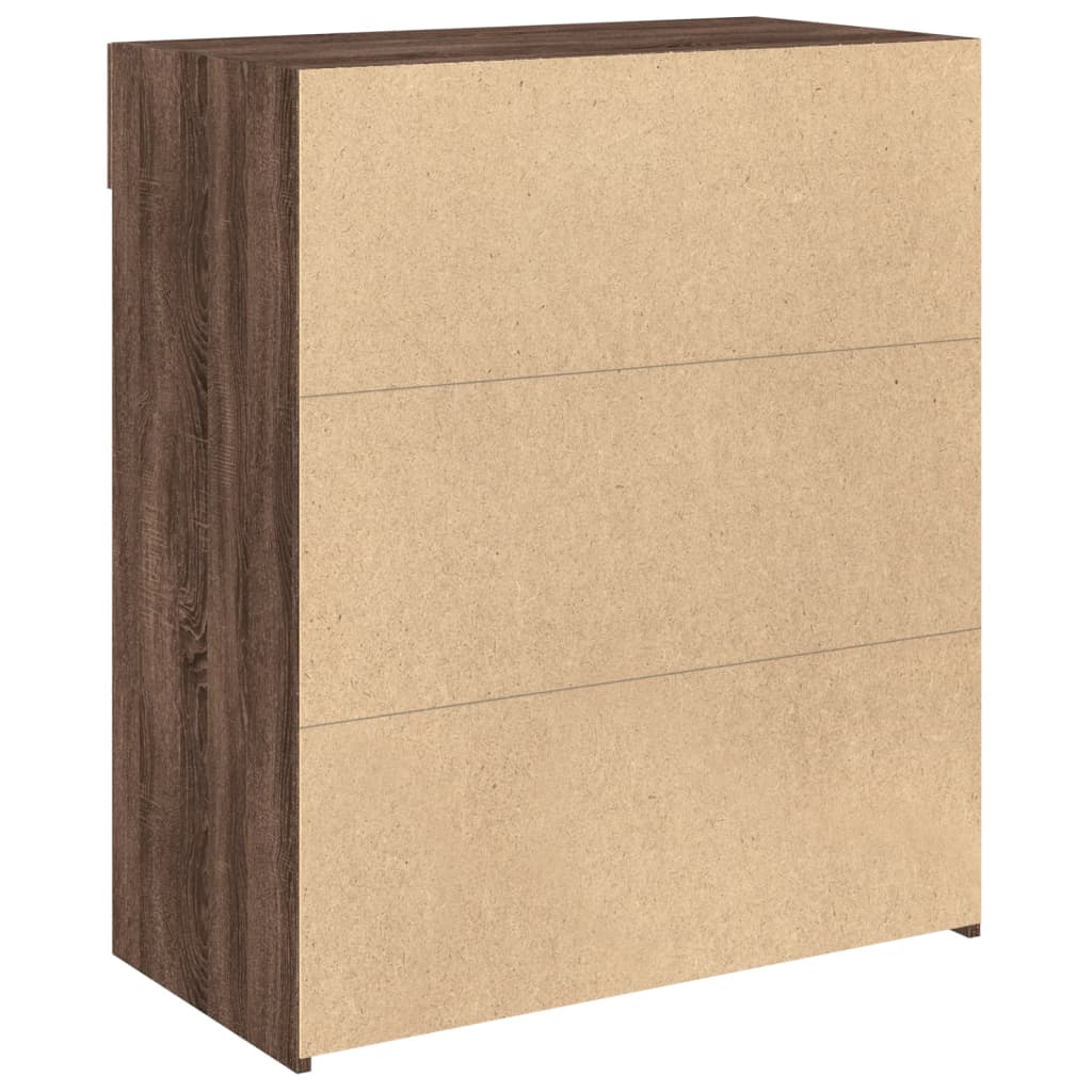 Dulap, stejar maro, 80x42,5x93 cm, lemn prelucrat