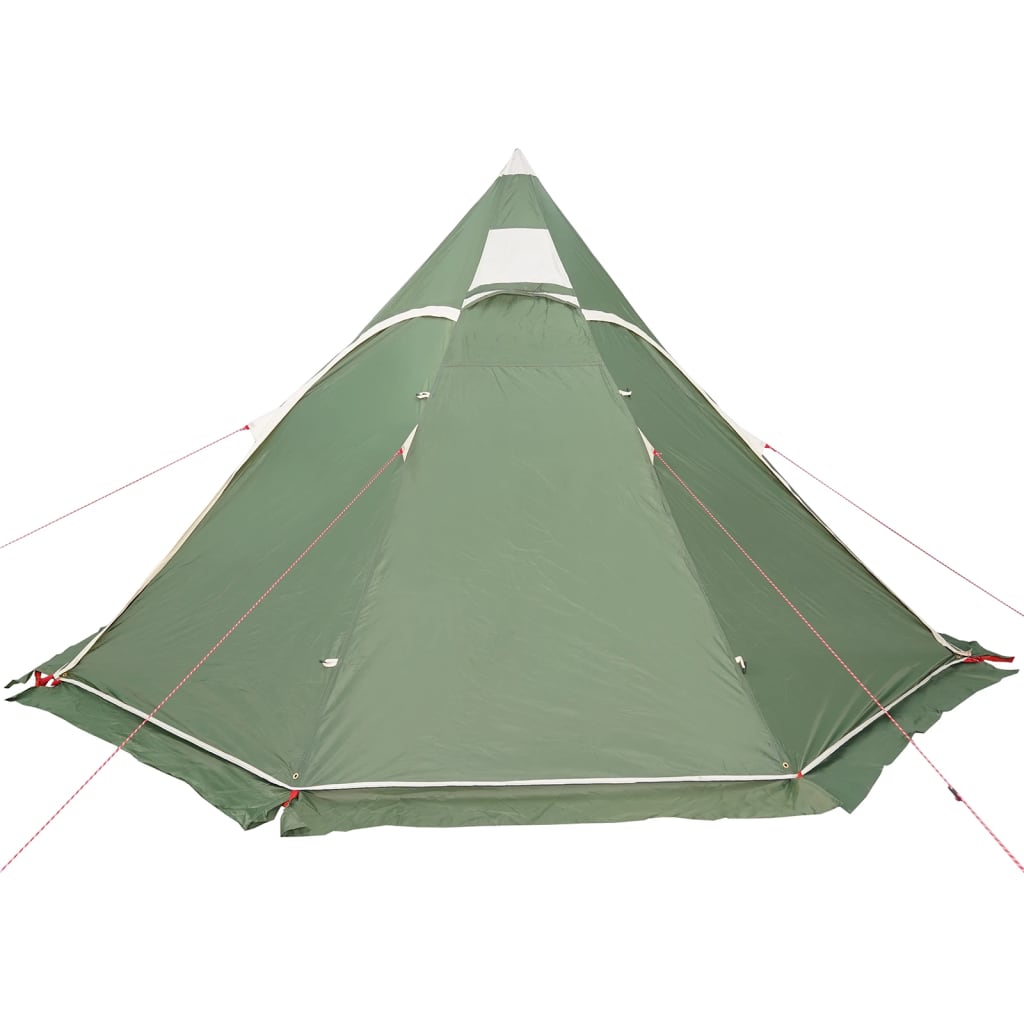 Cort de camping tipi pentru 5 persoane, verde, impermeabil