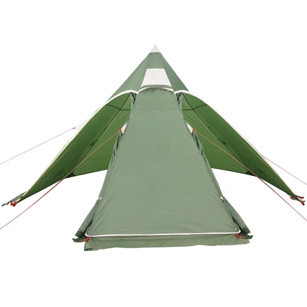 Cort de camping tipi pentru 5 persoane, verde, impermeabil