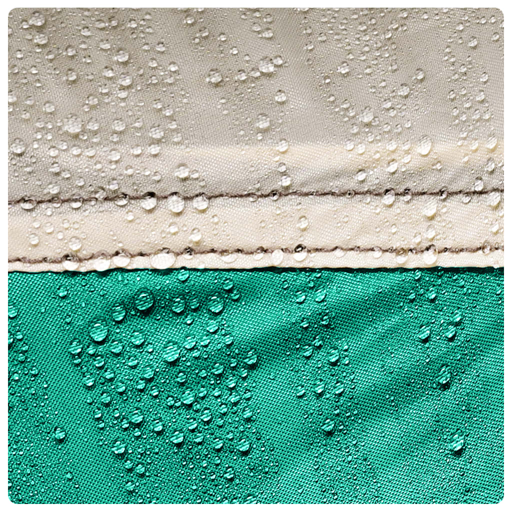 Cort de plajă 3 persoane, verde marin, impermeabil