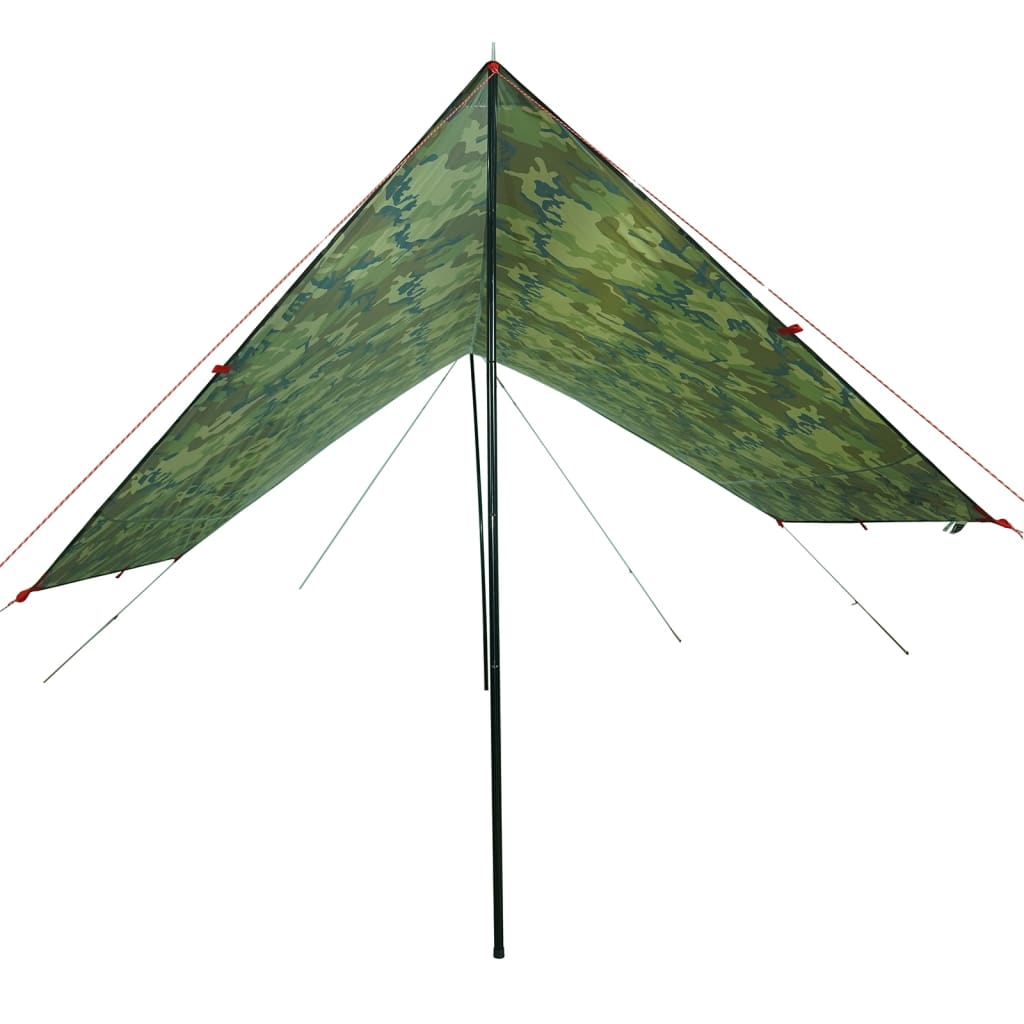 Prelată de camping, camuflaj, 438x376x212 cm, impermeabilă