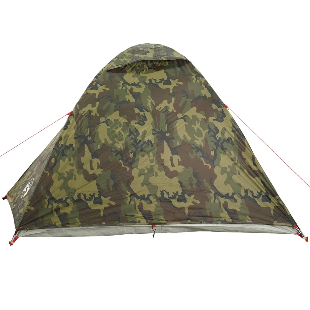 Cort de camping cupolă pentru 4 persoane, camuflaj, impermeabil