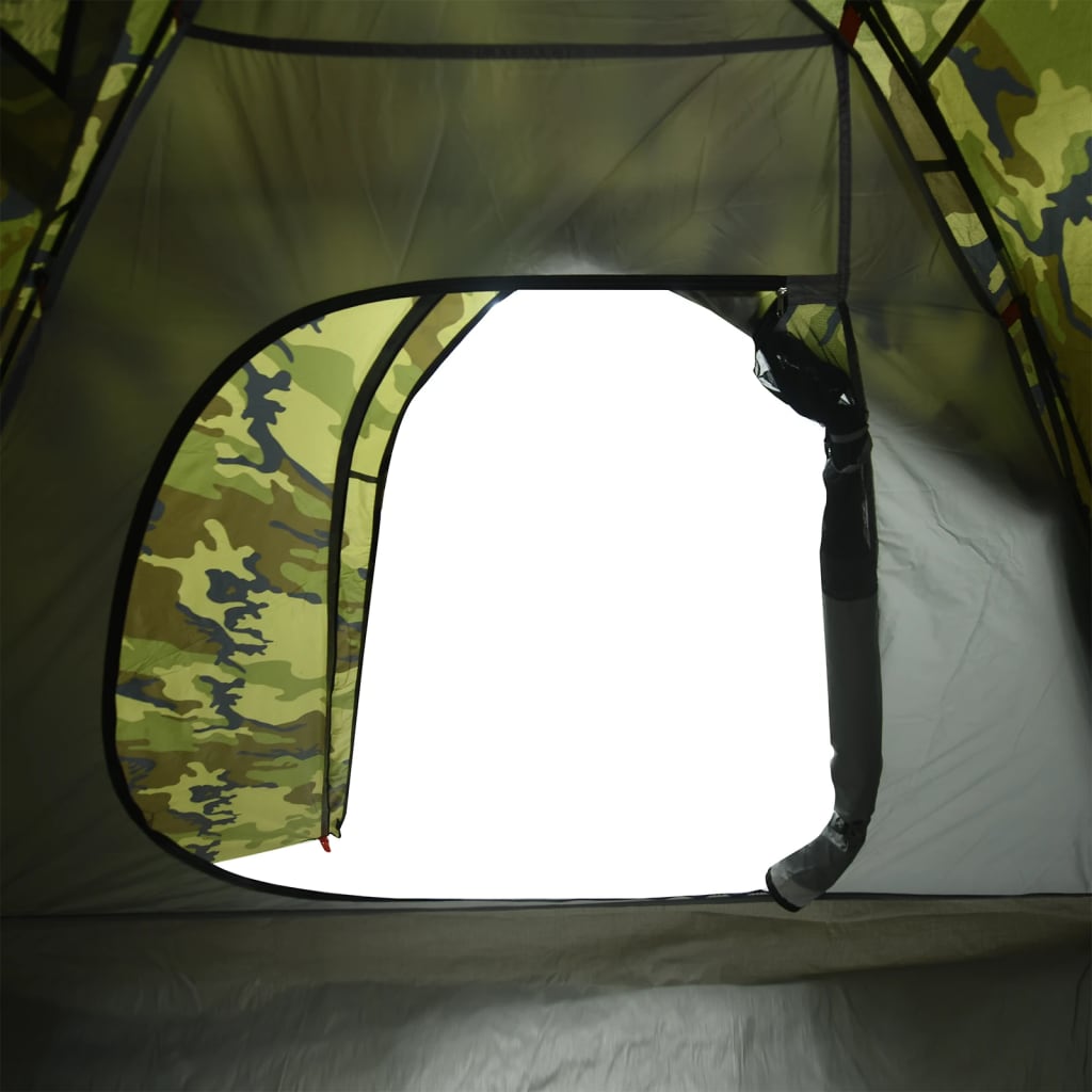 Cort de camping cupolă pentru 4 persoane, camuflaj, impermeabil