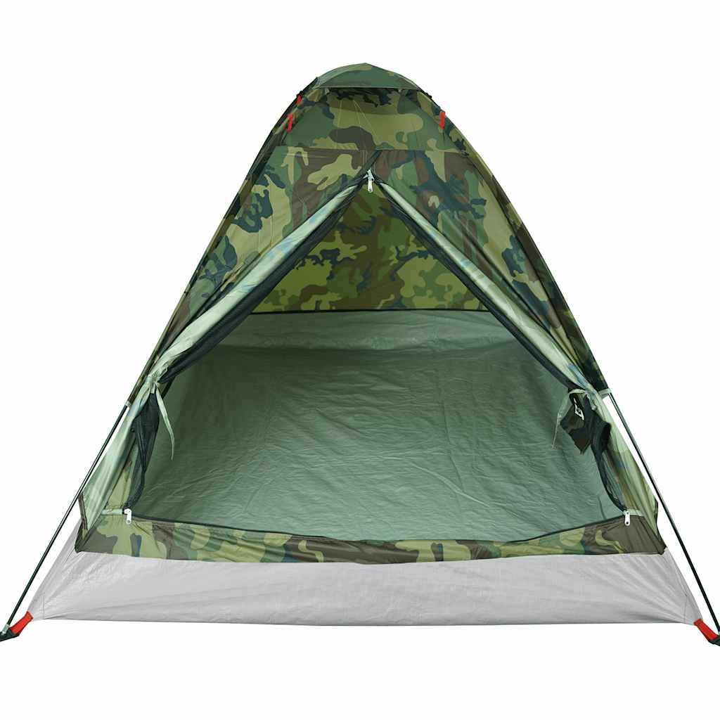 Cort de camping cupolă pentru 2 persoane, camuflaj, impermeabil