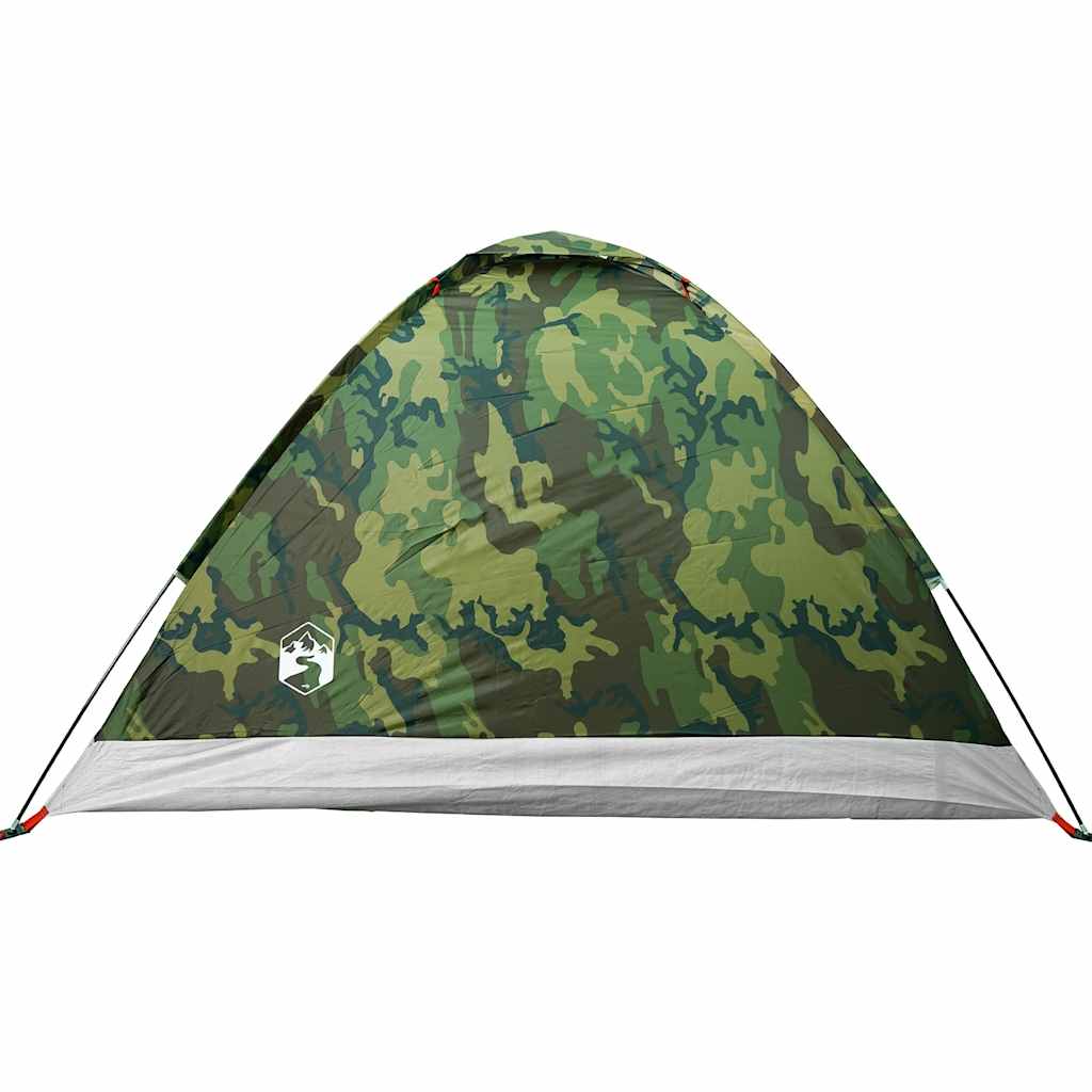 Cort de camping cupolă pentru 4 persoane, camuflaj, impermeabil