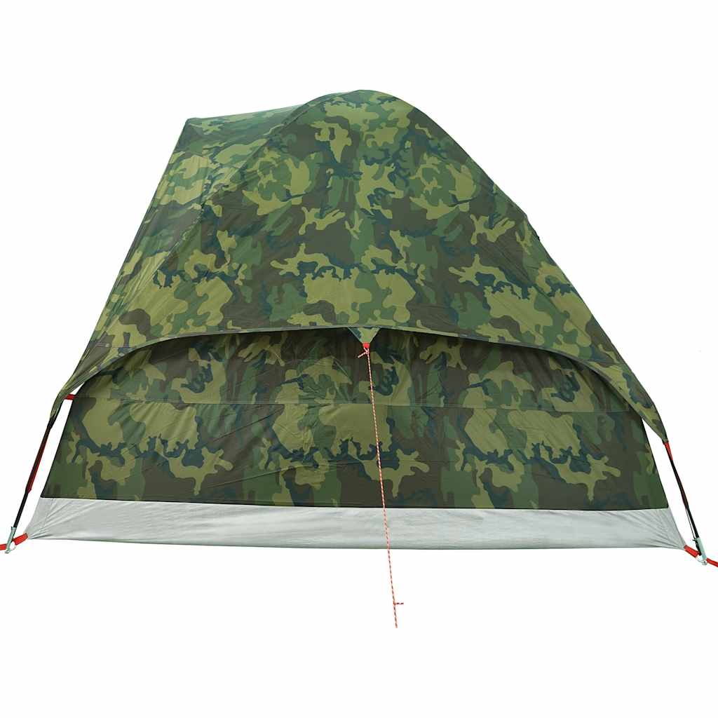 Cort de camping cupolă pentru 2 persoane, camuflaj, impermeabil