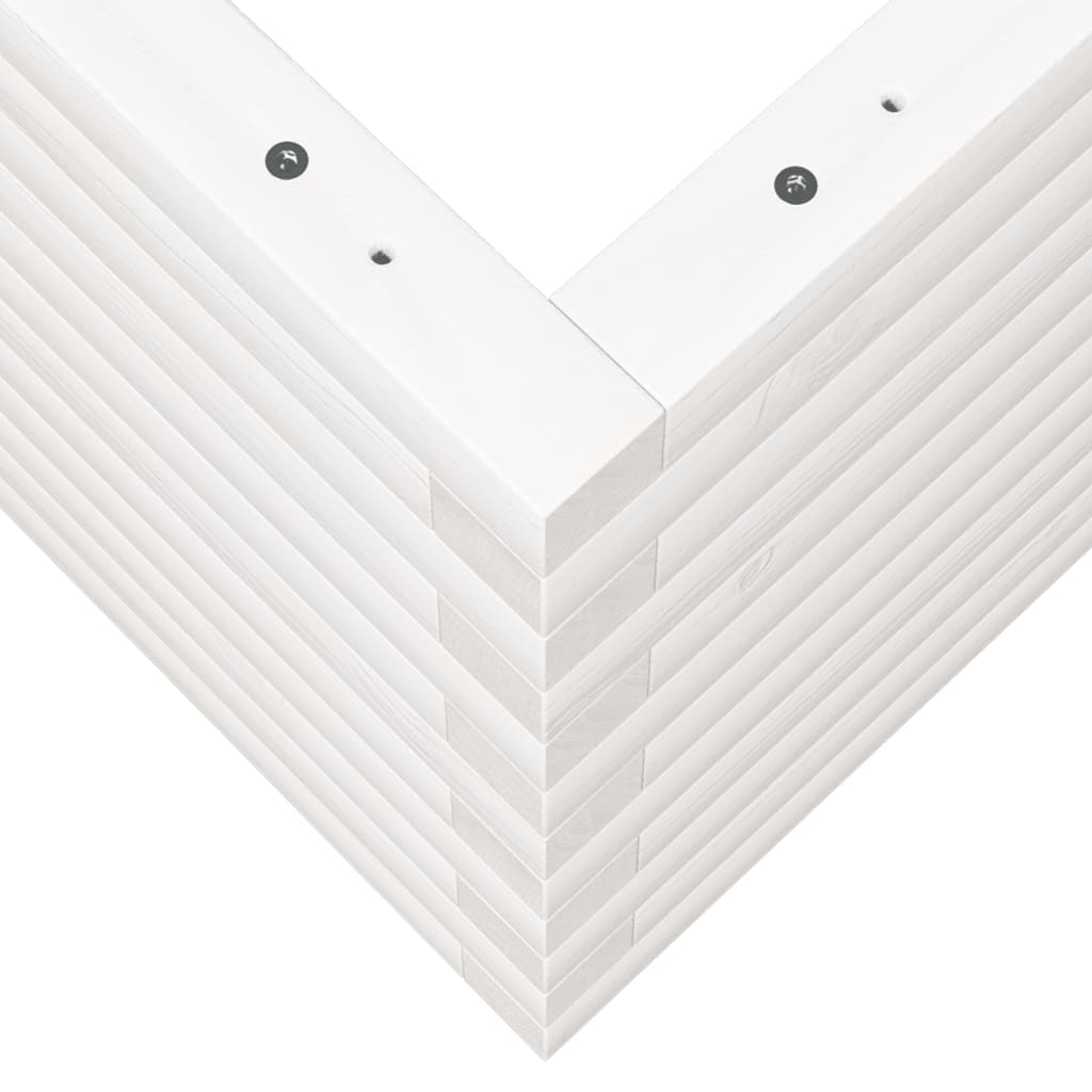 Jardinieră de grădină, alb, 90x40x45,5 cm, lemn masiv de pin