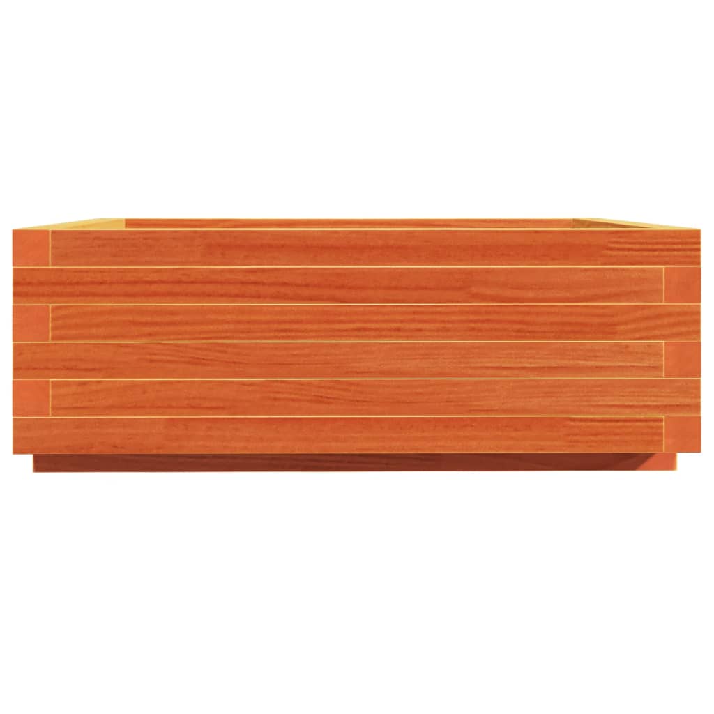 Jardinieră grădină, maro ceruit, 70x70x26,5 cm, lemn masiv pin