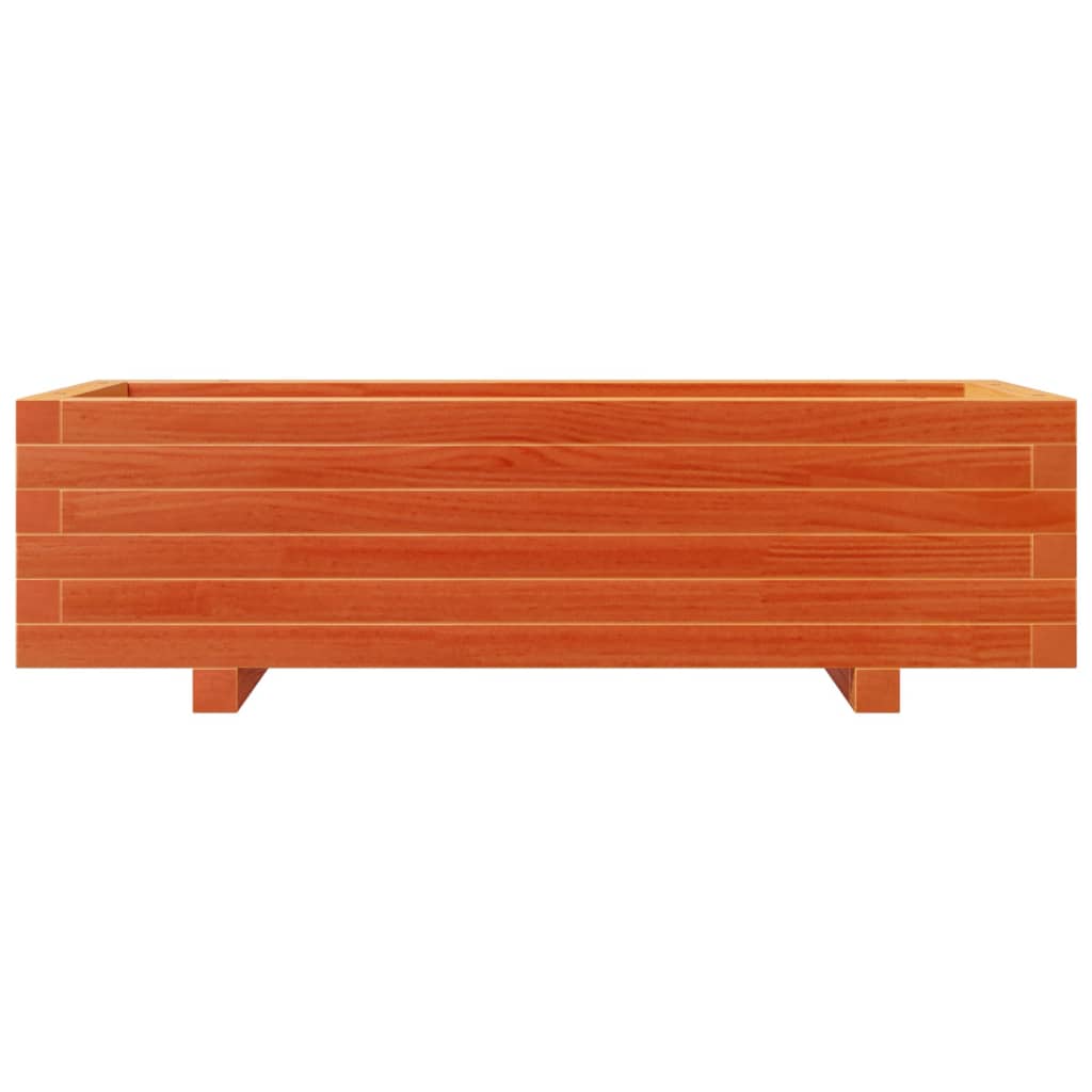 Jardinieră grădină, maro ceruit, 90x40x26,5 cm, lemn masiv pin