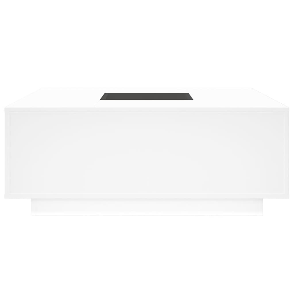 Măsuță de cafea cu LED infinity, alb, 100x100x40 cm