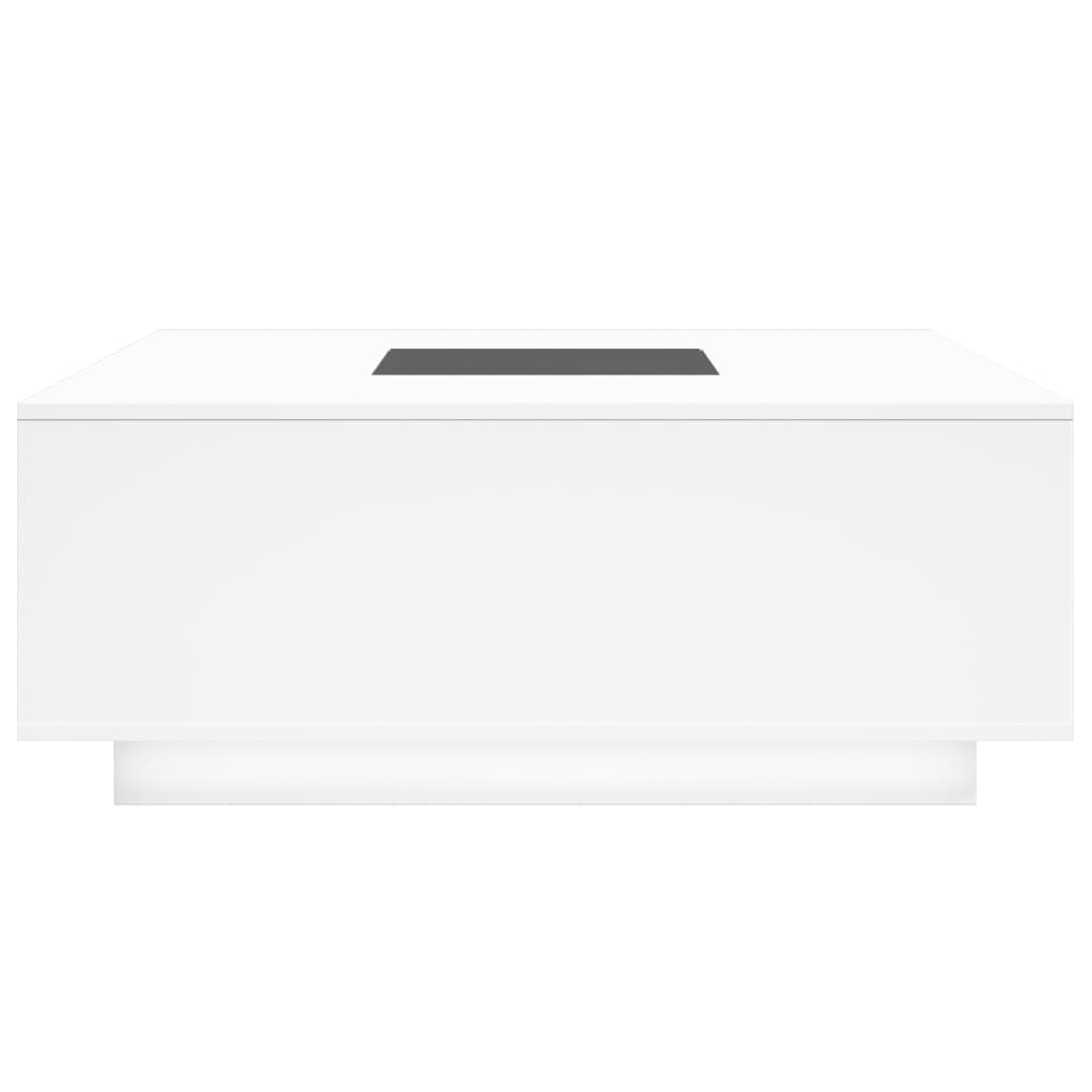 Măsuță de cafea cu LED infinity, alb, 100x100x40 cm