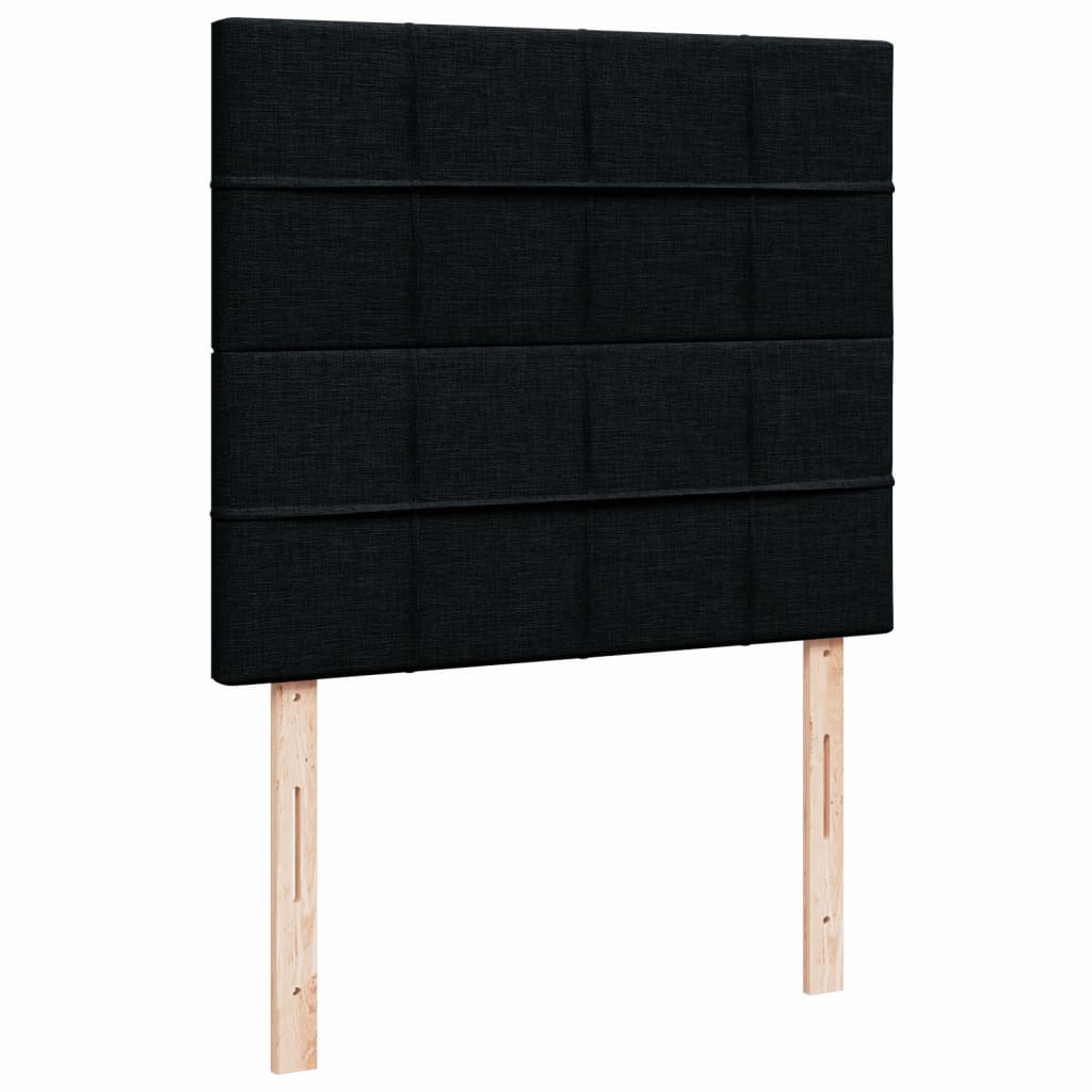 Pat box spring cu saltea, negru, 120x190 cm, catifea