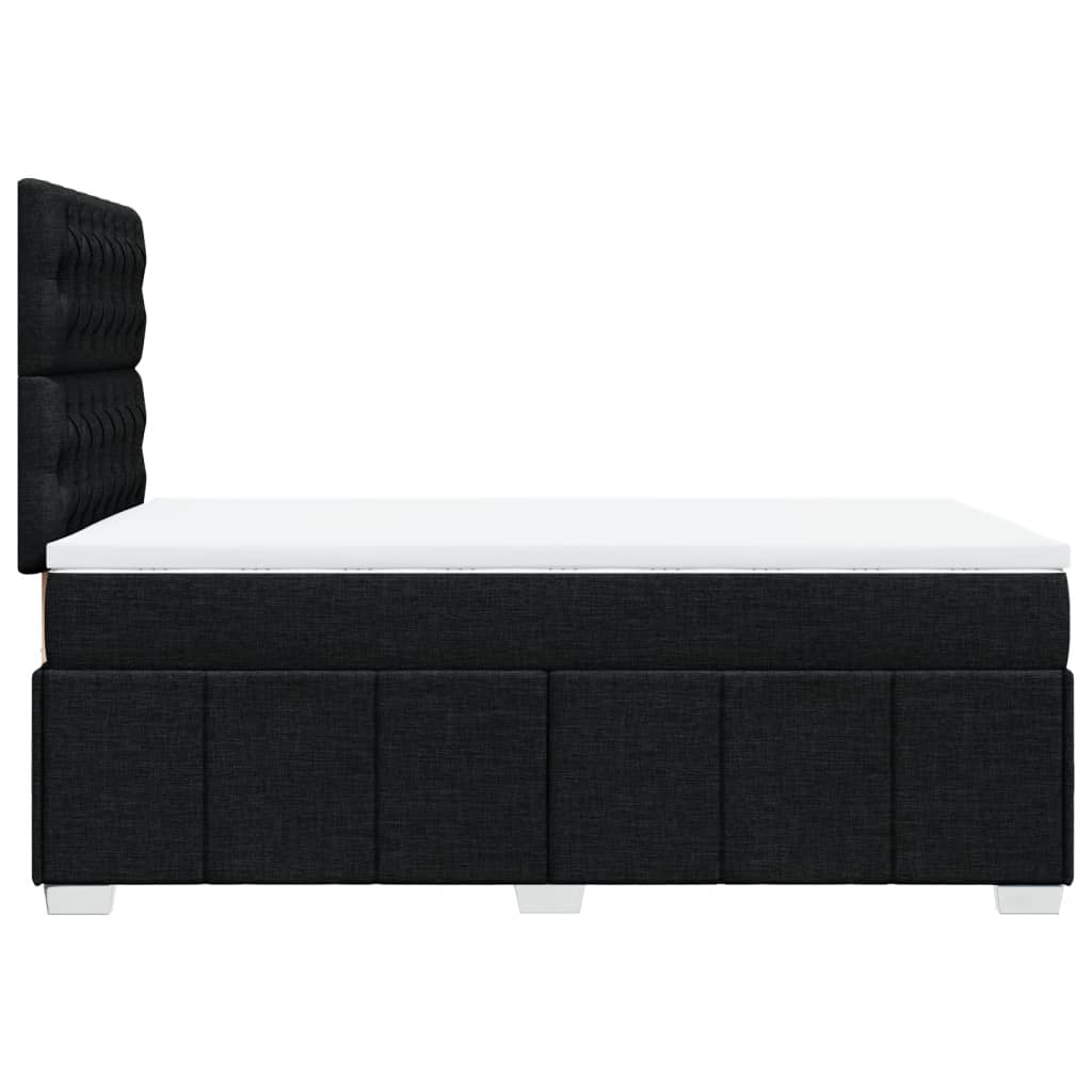 Pat box spring cu saltea, negru, 120x190 cm, catifea