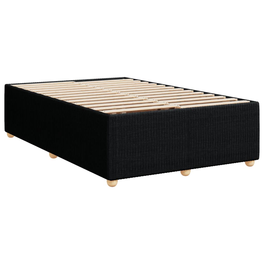 Pat box spring cu saltea, negru, 120x190 cm, catifea