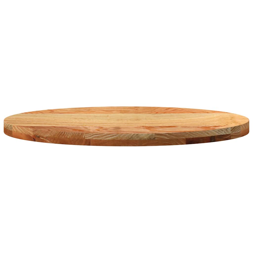 Blat de masă maro deschis 80x40x4 cm lemn masiv de stejar oval
