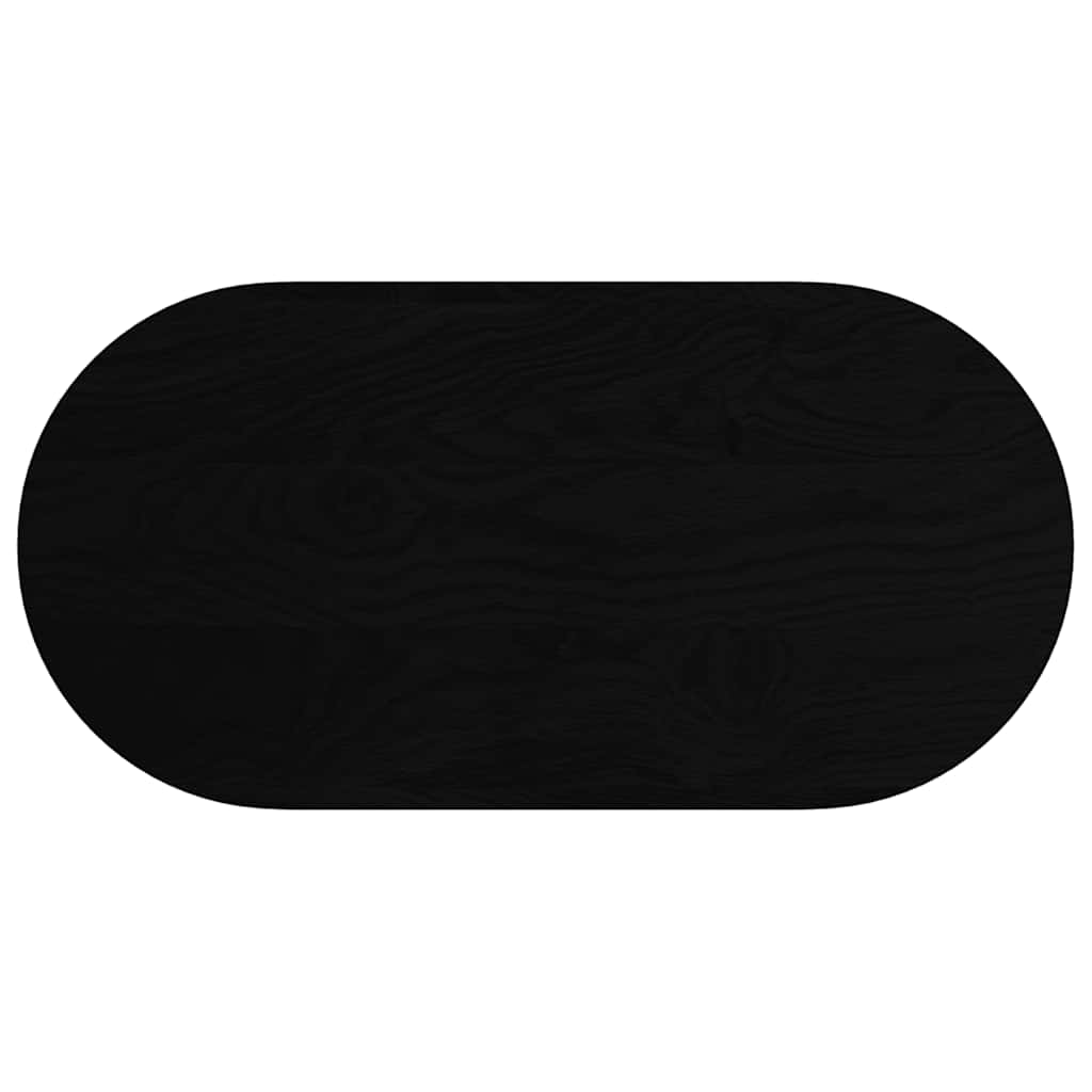 Blat de masă maro închis 100x50x2 cm lemn masiv de stejar oval