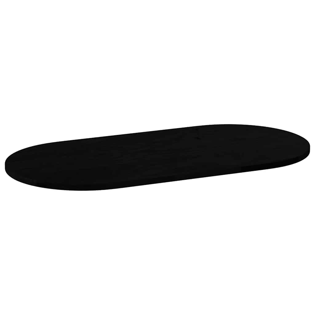 Blat de masă maro închis 100x50x2 cm lemn masiv de stejar oval