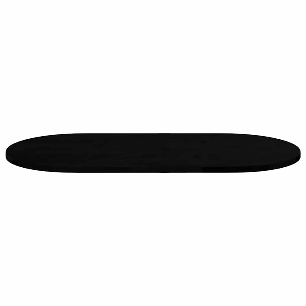 Blat de masă maro închis 100x50x2 cm lemn masiv de stejar oval