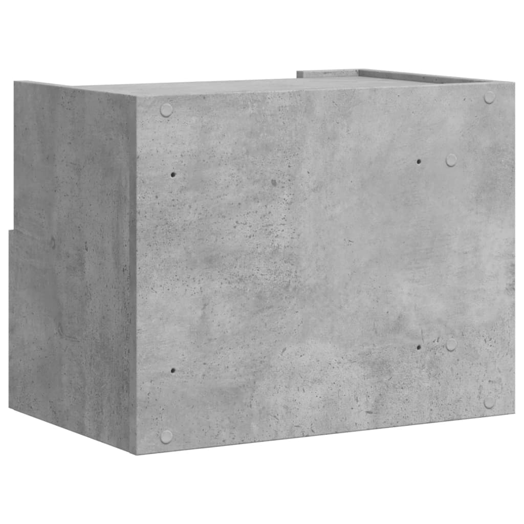 Noptiere de perete, 2 buc., gri beton, 45x30x35 cm