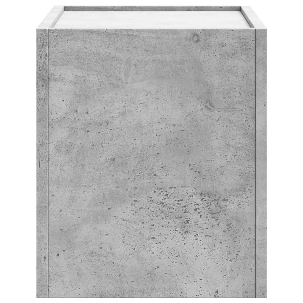 Noptiere de perete, 2 buc., gri beton, 45x30x35 cm