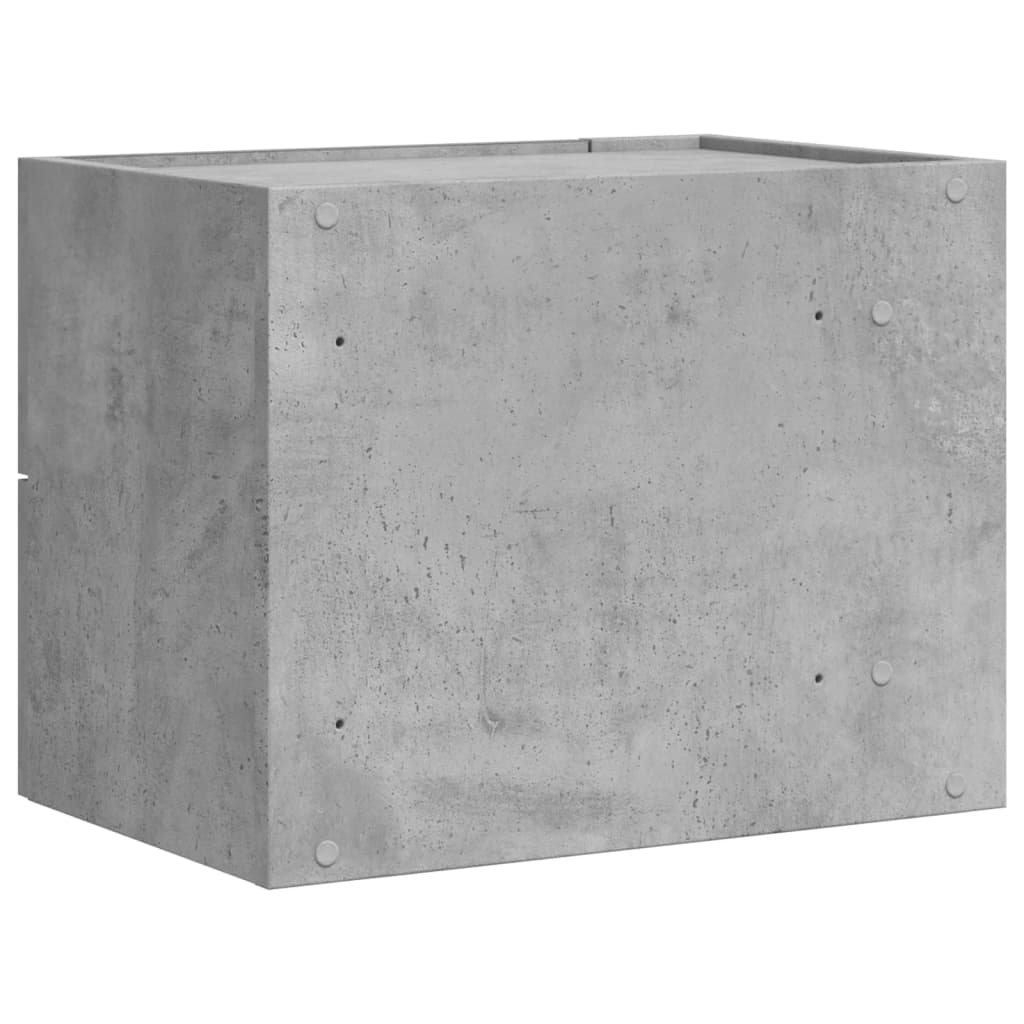 Noptiere de perete, 2 buc., gri beton, 45x30x35 cm