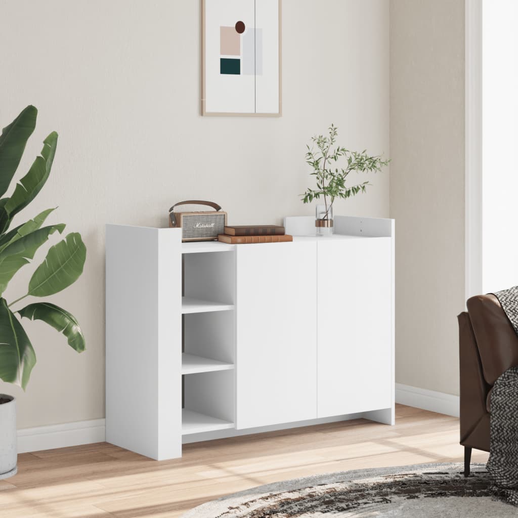 Dulap, alb, 100x35x75 cm, lemn prelucrat