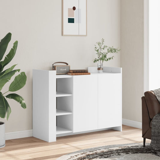 Dulap, alb, 100x35x75 cm, lemn prelucrat