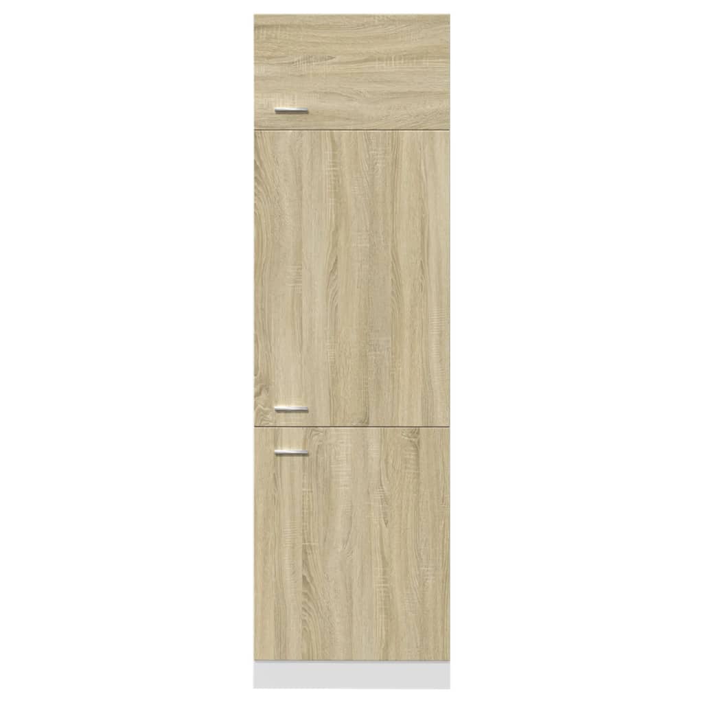 Dulap pentru frigider, stejar Sonoma, 60 x 57 x 207 cm, PAL