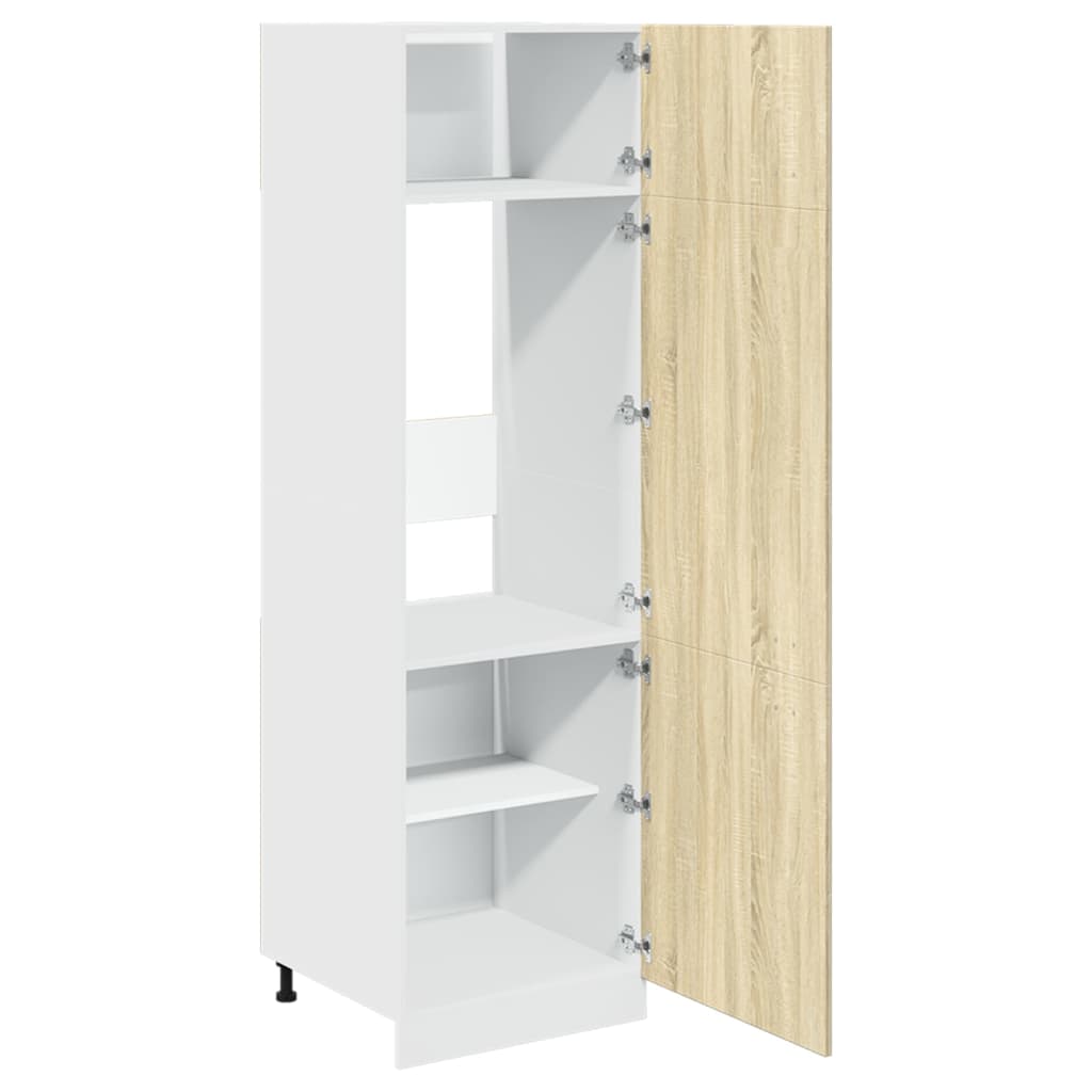 Dulap pentru frigider, stejar Sonoma, 60 x 57 x 207 cm, PAL