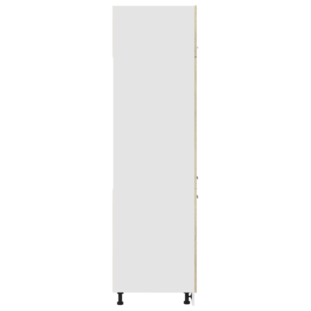 Dulap pentru frigider, stejar Sonoma, 60 x 57 x 207 cm, PAL