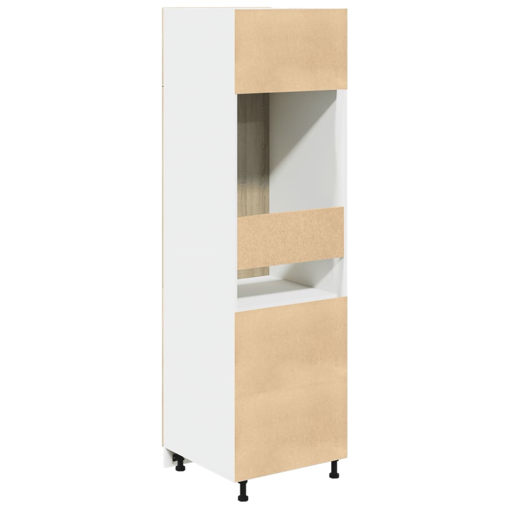 Dulap pentru frigider, stejar Sonoma, 60 x 57 x 207 cm, PAL