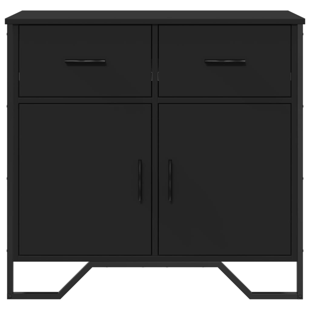 Dulap, negru, 79,5x35,5x74,5 cm, lemn prelucrat