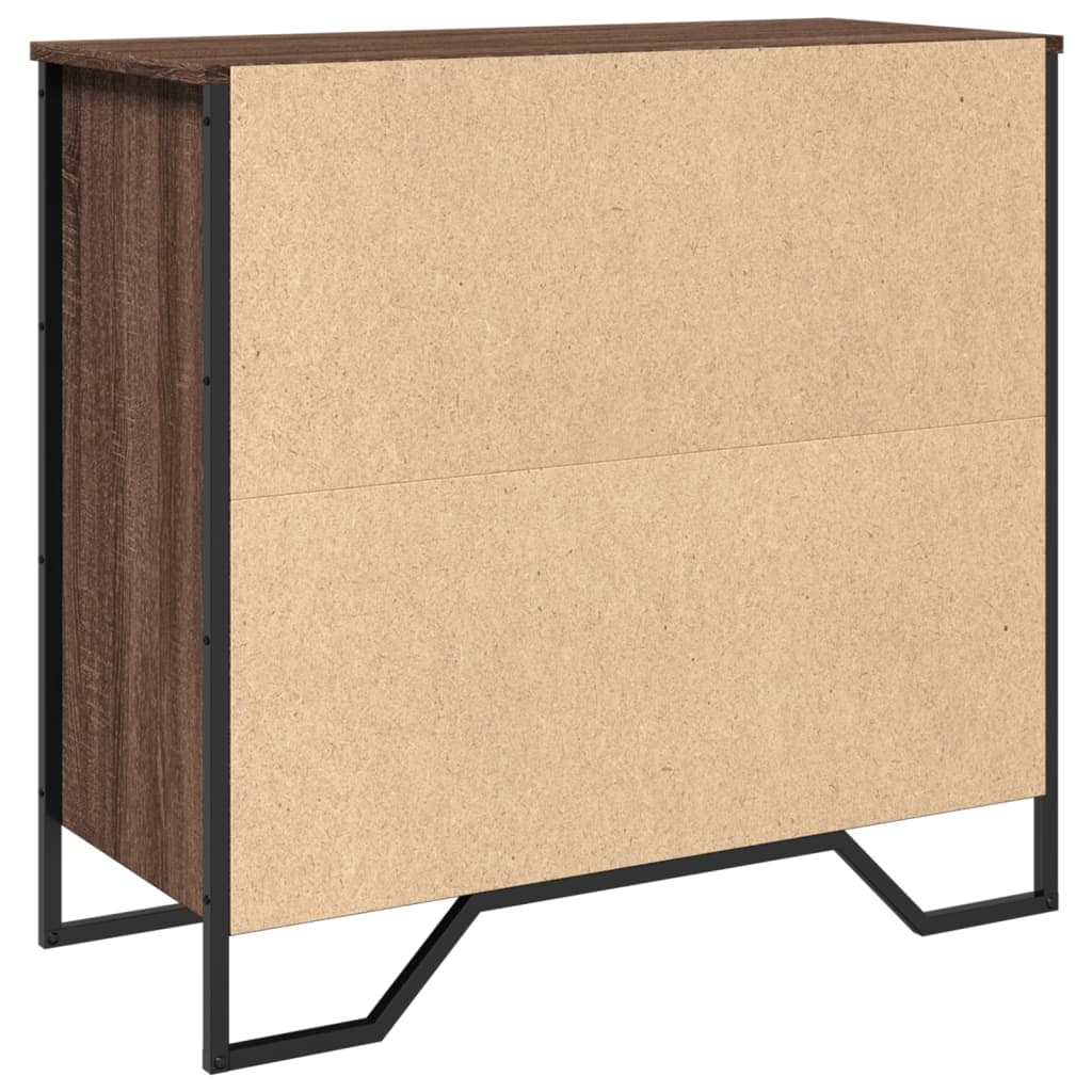 Dulap, stejar maro, 79,5x35,5x74,5 cm, lemn prelucrat