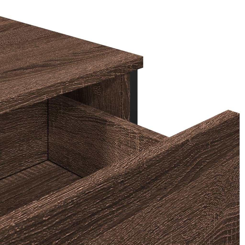 Dulap, stejar maro, 79,5x35,5x74,5 cm, lemn prelucrat