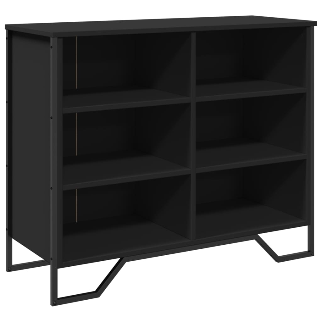 Dulap, negru, 91x35,5x74,5 cm, lemn prelucrat