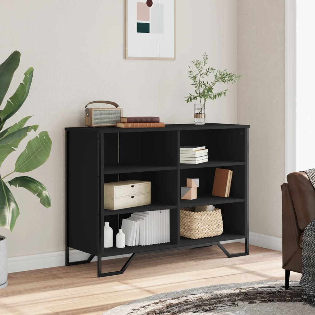 Dulap, negru, 101x35,5x74,5 cm, lemn prelucrat