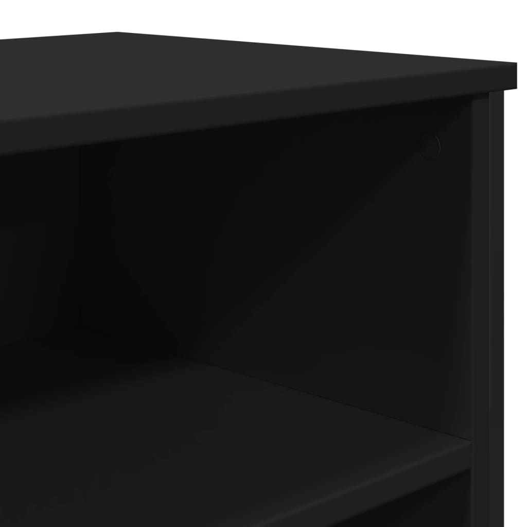 Dulap, negru, 101x35,5x74,5 cm, lemn prelucrat