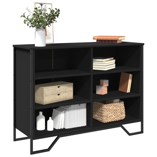 Dulap, negru, 101x35,5x74,5 cm, lemn prelucrat