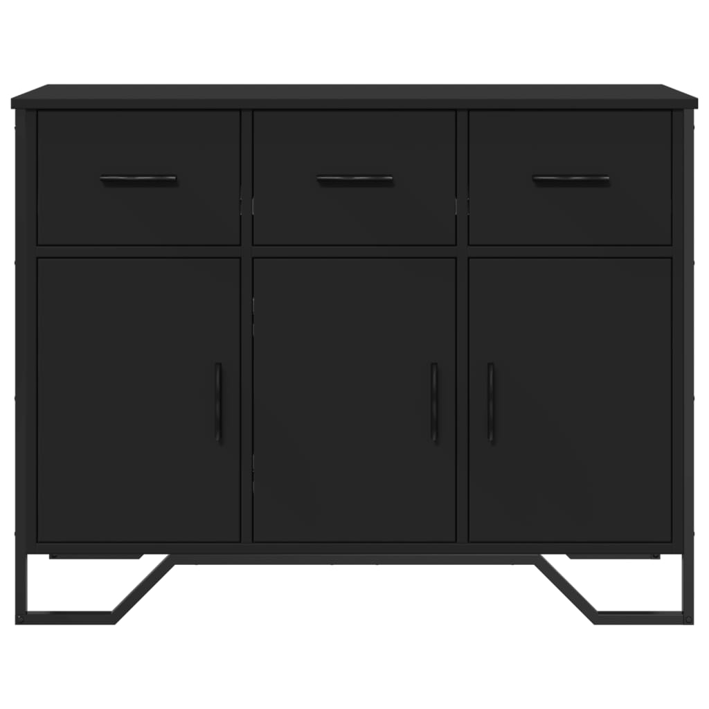 Dulap, negru, 97x32,5x74,5 cm, lemn prelucrat