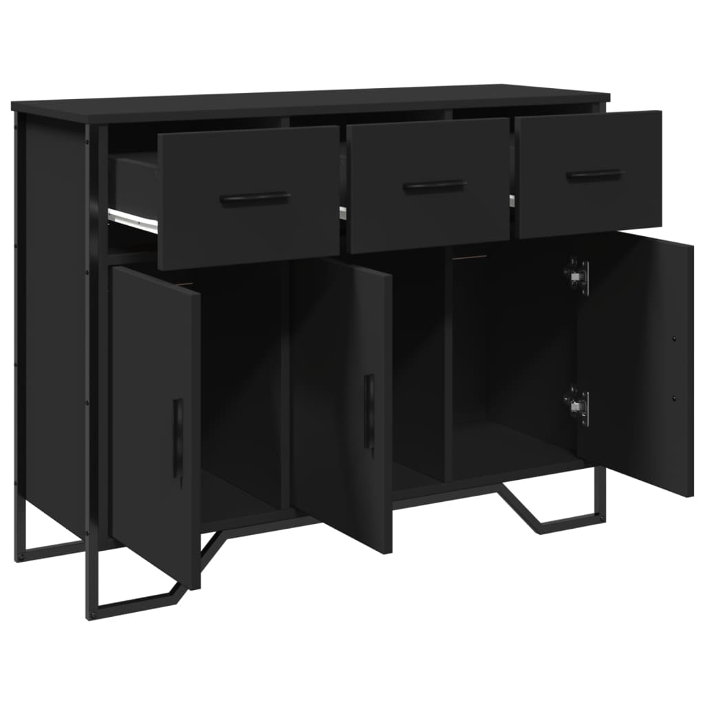 Dulap, negru, 97x32,5x74,5 cm, lemn prelucrat