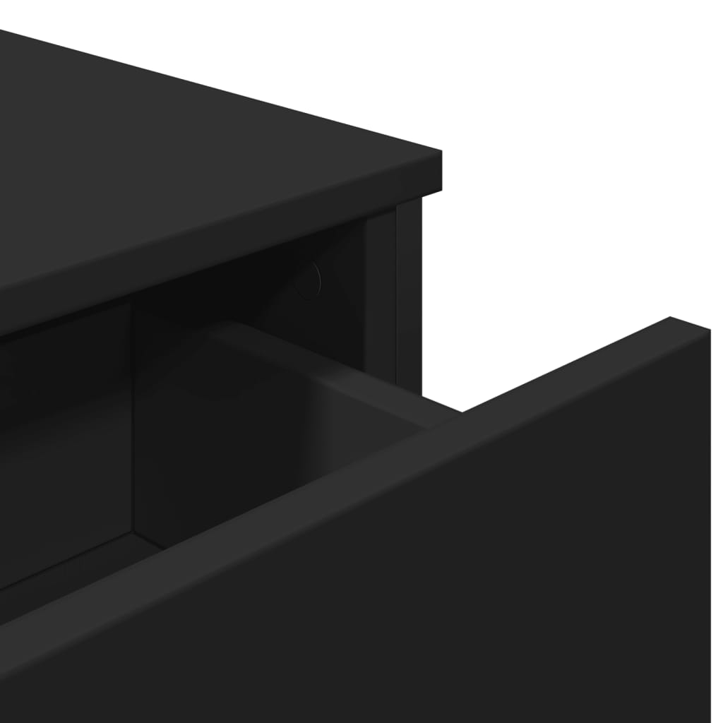 Dulap, negru, 97x32,5x74,5 cm, lemn prelucrat