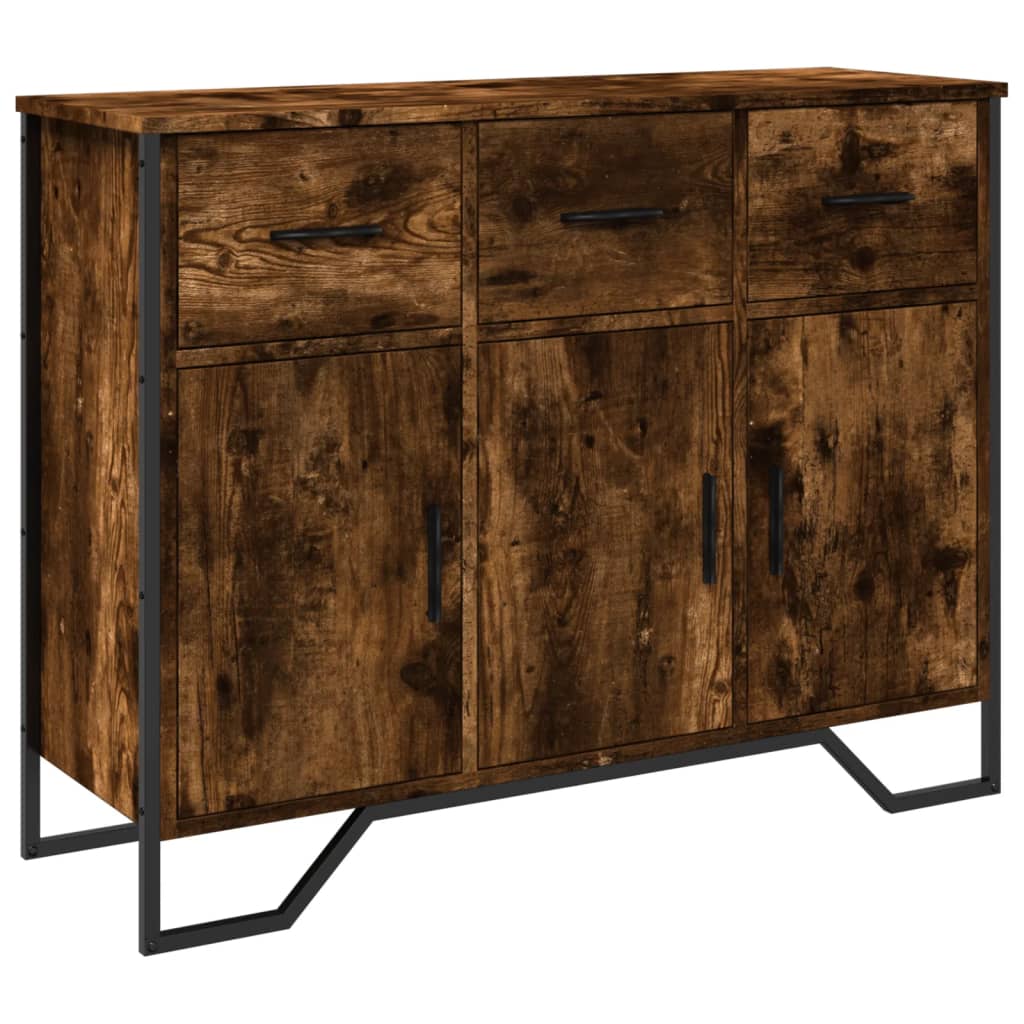 Dulap, stejar fumuriu, 97x32,5x74,5 cm, lemn prelucrat