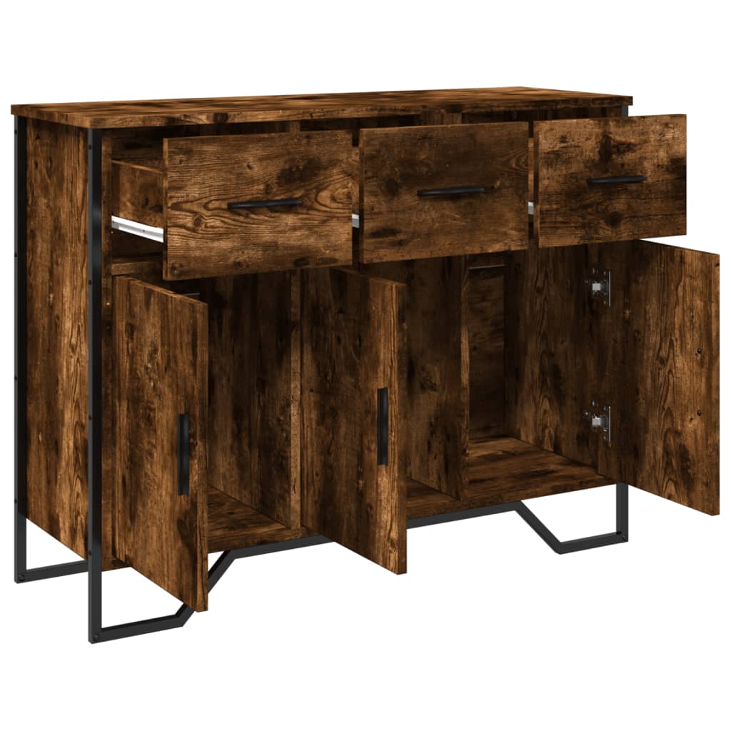 Dulap, stejar fumuriu, 97x32,5x74,5 cm, lemn prelucrat