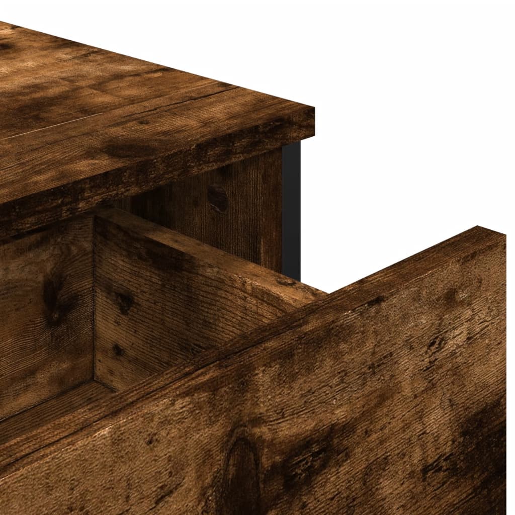 Dulap, stejar fumuriu, 97x32,5x74,5 cm, lemn prelucrat